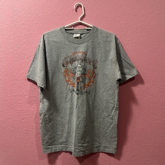 Disney Tops - Vintage Grumpys Choppers Mean Machines Shirt Motorcycle Disney T-shirt Gray L